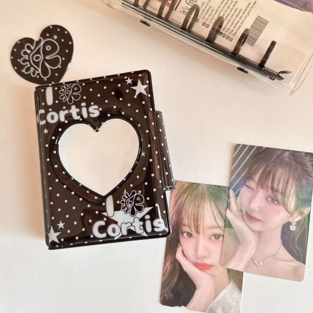 Wasserdichter PVC-Fotokartenhalter 32 Fächer 3 Zoll Kartenaufbewahrung Kartenhülle Schwarz Cortis Fotoalbum Kpop Idol Karte