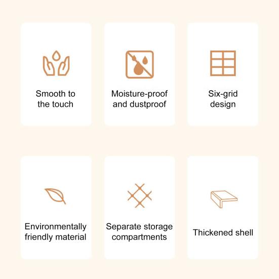 6 přihrádek Obdélníkový box na léky Organizér na pilulky Prachotěsný Kompaktní Přenosný Malý Vzduchotěsný Pouzdro na přenášení pilulek Držák na tablety