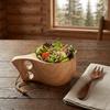 Wooden Milk Cup Smooth Handle  Cup Comfortable  Grip Salad  Mug  Table Use