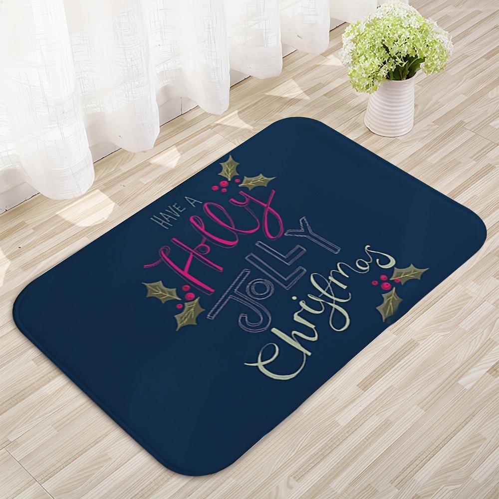 Green Christmas Welcome Rug Doormat Living Room Bedroom Entry Floor Mat Dining Room Soft Mat Lounge Room Rug Festival Home Decor