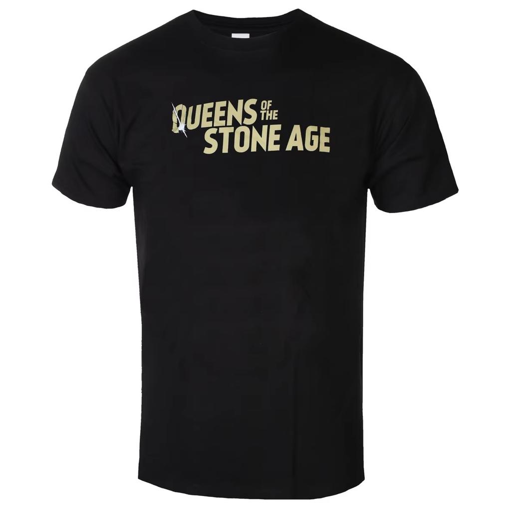 Unisex Short Sleeve Fashion Brand Tee Summer Queens of The Stone Age Graphic Cotton T-shirt Hip Hop Streetwear Oversized Tshirt Short Sleeve Casual