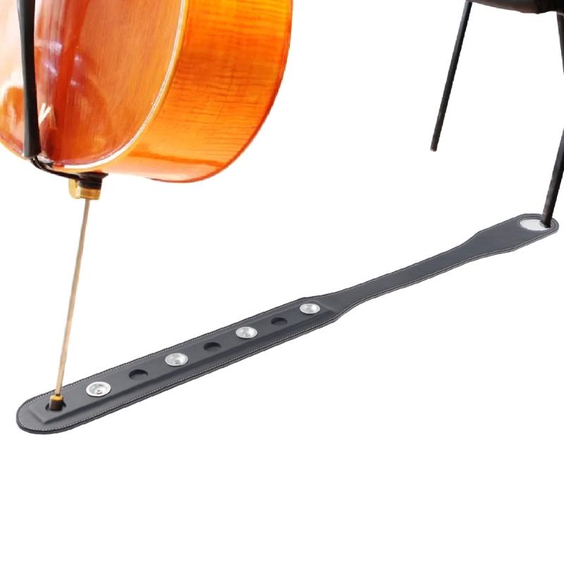 Verstellbarer PU-Leder Cello Endpinhalter Spikes Bodenschutz Endpinstopper für Zuhause Endpinauflage Cello Rutschfestes Pad