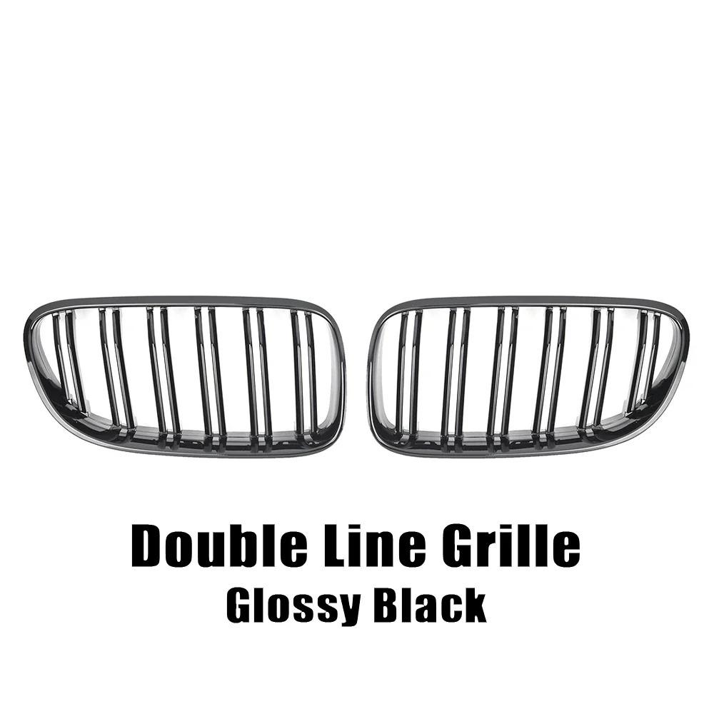 Front Bumper Grilles For BMW 3 Series E92 E93 2010-2013 Double Line Style Dual Slats Grills