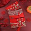 Spring Festival Brocade Red Envelope New Year Blessing Words New Year Money Bag  Chinese Wedding