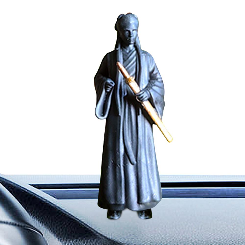 Figures Bonsai Sculpture Resin Character Statue Landscape Bonsai Knight-Errant Miniature Sculpture For Cars Aquarium Offices