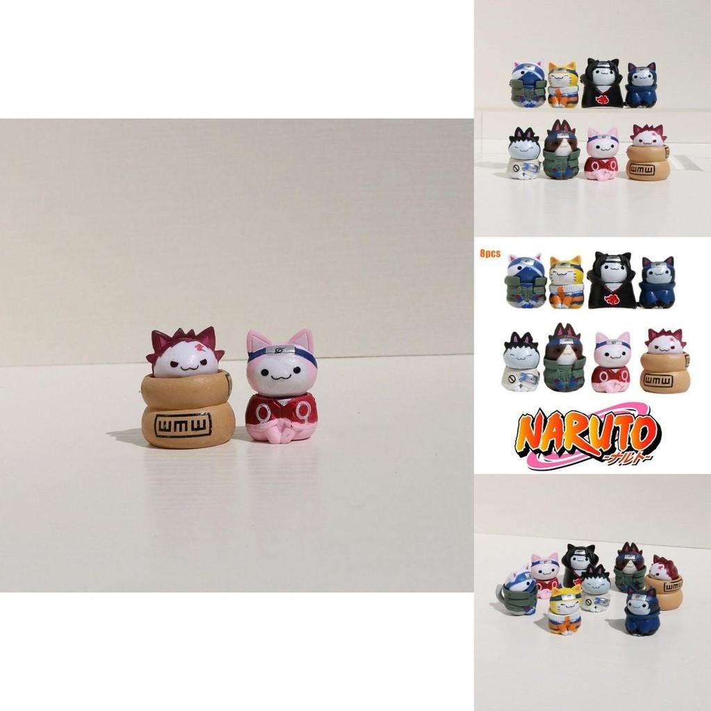 Captivating 8pcs Naruto Cat Action Figures Toys Anime Model Doll Kids Gift
