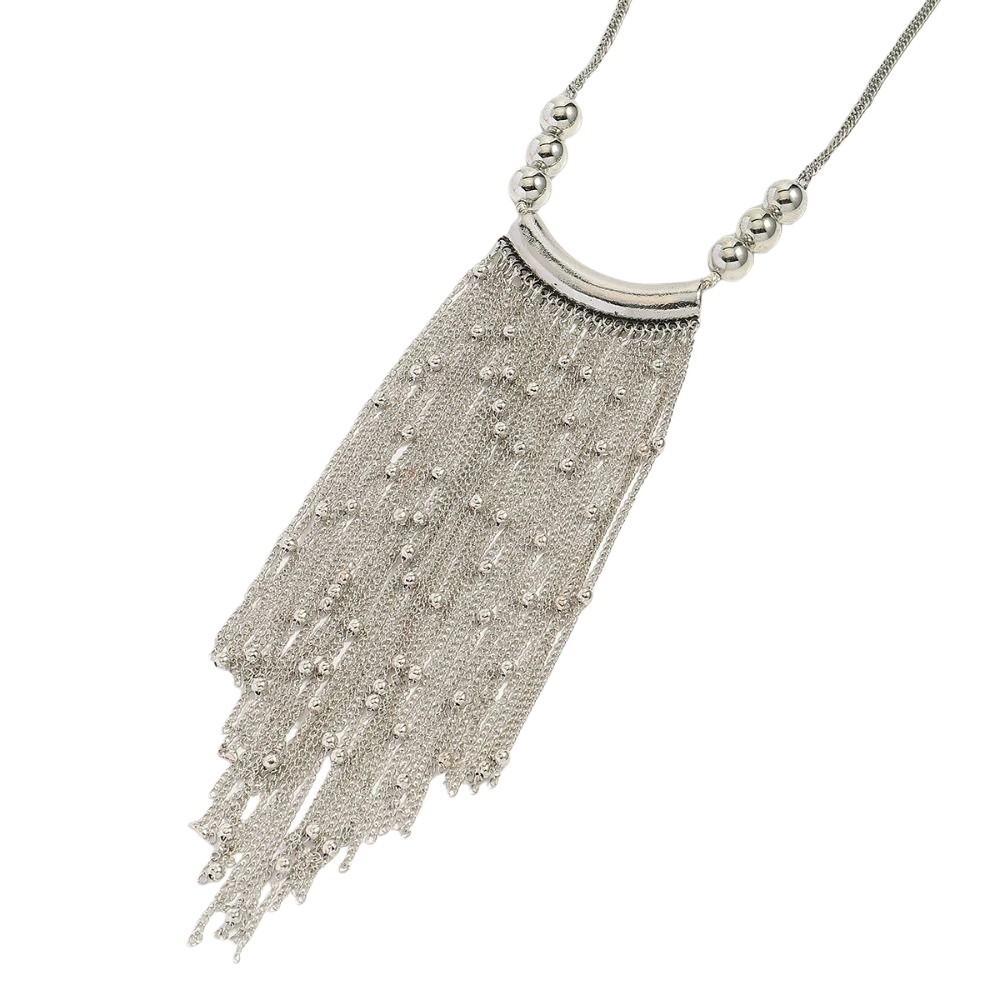 Multi-Layer Retro Geometric Collarbone Chain Sweater Chain Pendant  For Women Jewelry