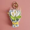 Exquisite Bouquet Series Crochet Keyrings Handmaking Bouquet Keychain For Bag Pendant Knitting Flower Keyrings Custom