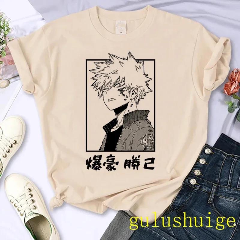 Japanese Anime My Hero Academia T Shirt Women Boku No Hero Academia Manga T-shirt Bakugou Himiko Toga Graphic Tees Tshirt