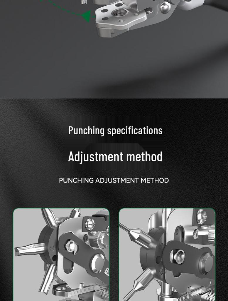 Effort-Saving Manual Punch Pliers for Leather Belts, Watch Straps, and Notebooks - Round and Oval Holes