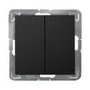 Two-group Candlestick Switch - Matt Black IMPRESJA ŁP-2Y//33