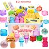 Multi Slow-Rising Squishy, Random Includes:Needoh Nice Cube  Cheese Squeeze Toys, Steamed Buns And Dumplings,Long Butter Etc.