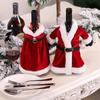 Christmas Wine Bottle Covers Decoration Santa Champagne Red Wine Decoration Cover Xmas Christmas Party Table Decor Supplies Gift