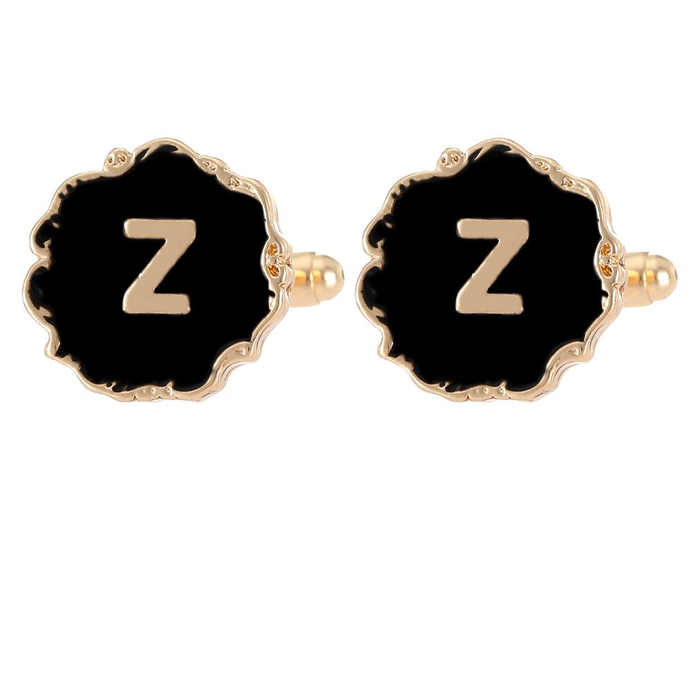 Mens Classic 26 Alphabet Initial Letter Cufflinks A B C D E F G H I J K L M N O P Q R S T U Sleeve ButtonV W X Y Z