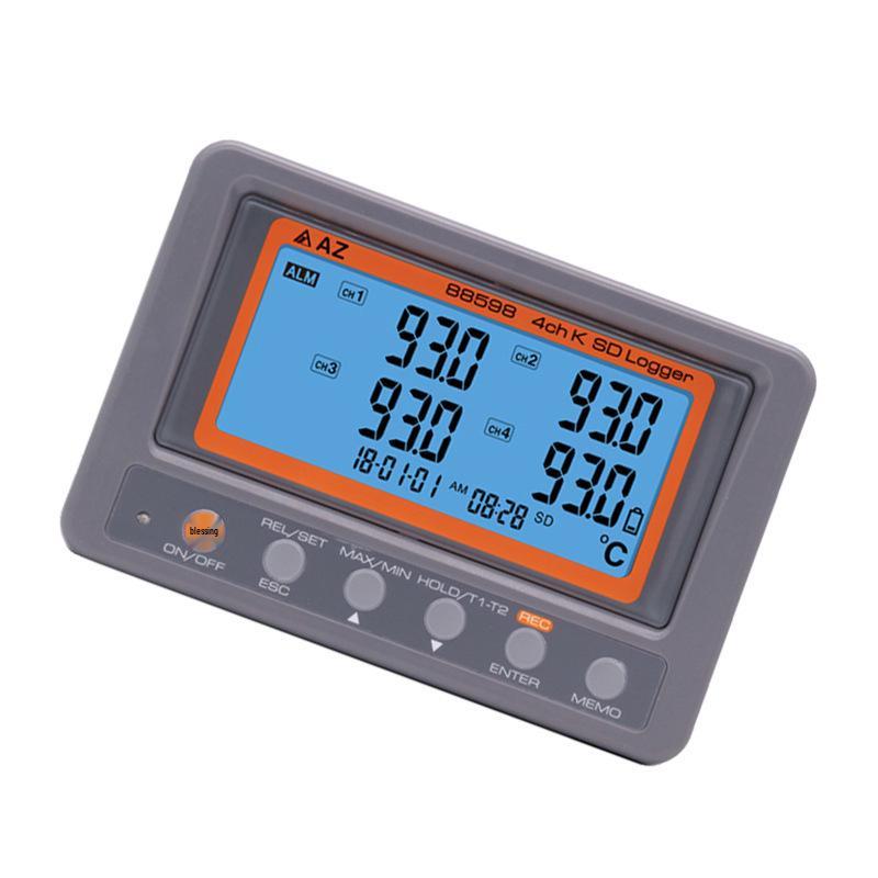 Hengxin AZ88598K High-Precision 4-Channel K-Type Thermocouple Temperature Recorder