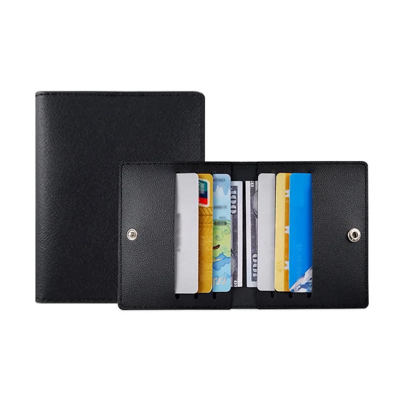 1Pc PU Leather Short ID Wallet Business Ultra Thin Credit Card Bags Purse Hasp Card Holder