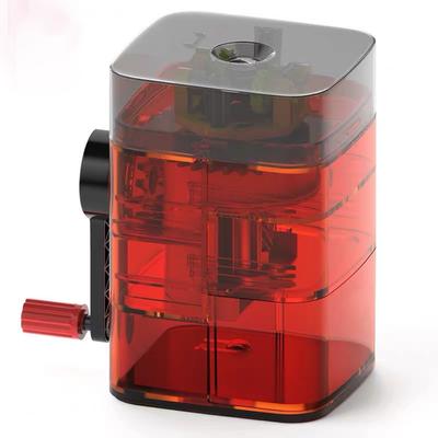 Ruční ořezávátko Automatické podávání tužky Ruční klikování Průhledná struktura Plast Kov Přenosné ořezávátko