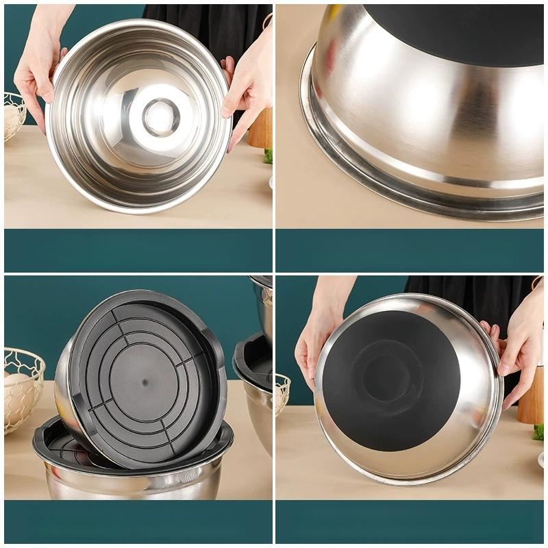 5pcs Stainless Steel Cookware Set - Oven Safe Baking Dishes with Lids, Salad Bowl, Cooking Basin for Baking, Roasting, Frying