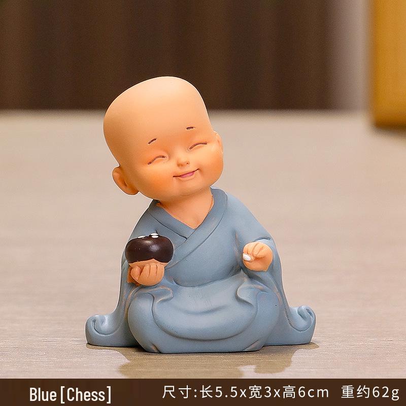 Handmade Cute Little Monk Resin Ornaments for Desktop Decoration