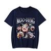 Ladies' Loose Casual Fun Moo Deng Bouncing Pig Print Pure Cotton Short Sleeved Top T-Shirts Women’s