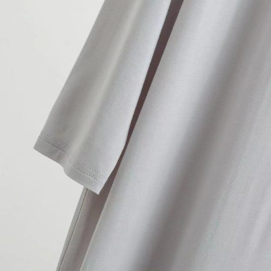 Pánské noční košile s výstřihem do V a dlouhým rukávem z měkké modalové látky, jednobarevná, volný střih, ležérní oblečení na spaní, do domácí ložnice