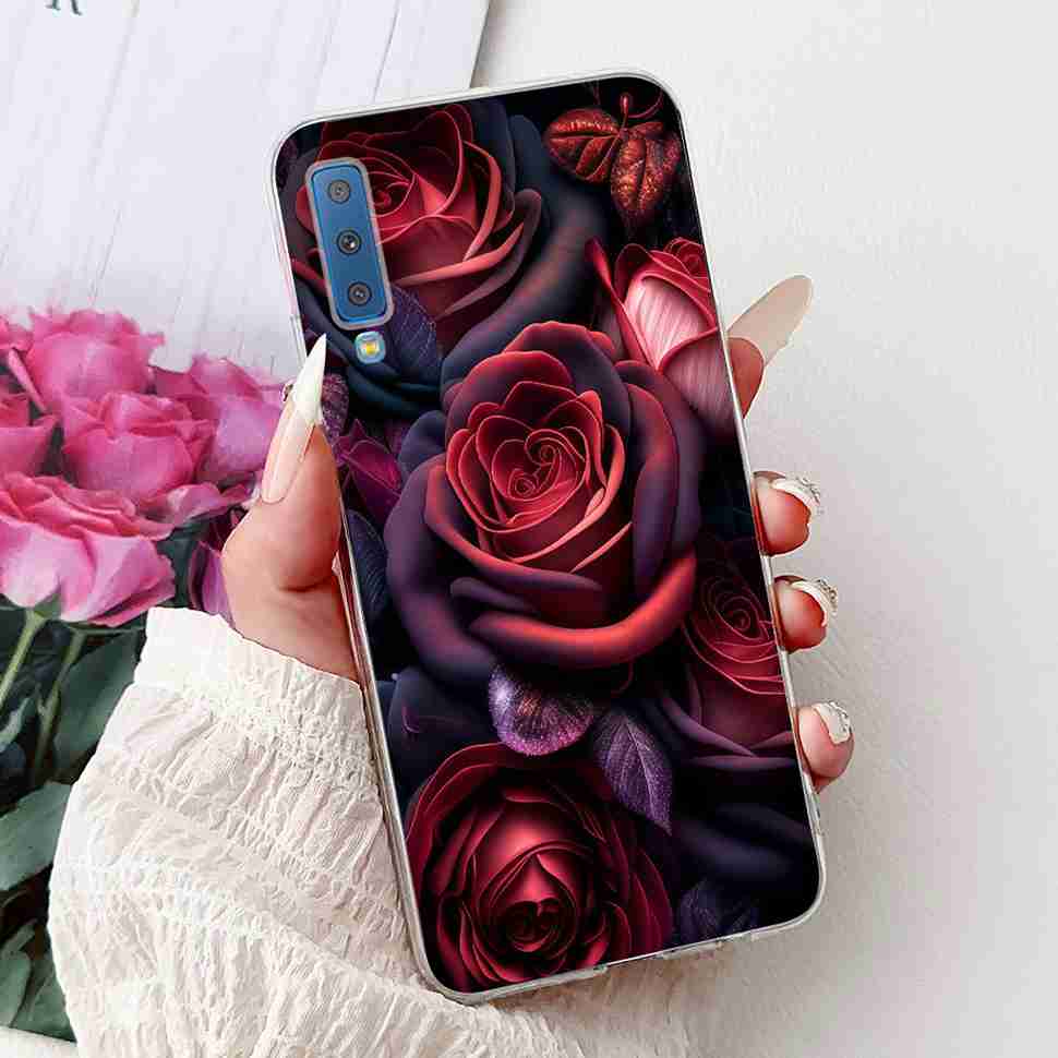 For Samsung Galaxy A7 2018 Case SM-A750F Fashion Colorful Butterfly Soft Silicone Cover For Samsung a7 A7 2018 6.0" Cases Bumper
