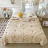 Dopamine Summer Quilt - Washed Soybean Cotton, Skin-Friendly & Breathable (Embroidered Home Decor)