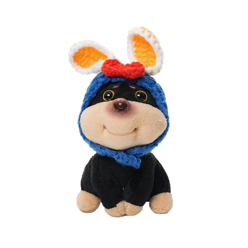 Plush Bee Dog Car Ornament - Cute Lying Doll for Console Display