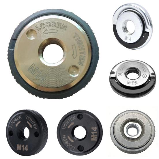 Angle Grinding Tool Flange Nut M14 Quick Release Locking Nut Anti-Loosening Flange Lock Nut 5/8 Threaded Grinder Discs Replacement Parts