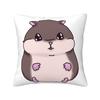 Cute Hamster Square Pillowcase Pillow Cover Cushion Decor Comfort Throw Pillow for Home Living Room