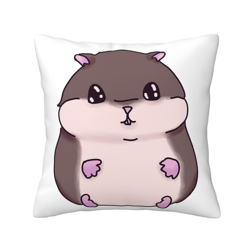 Cute Hamster Square Pillowcase Pillow Cover Cushion Decor Comfort Throw Pillow for Home Living Room
