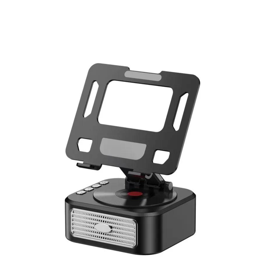 

3 в 1 Bluetooth 5.3 динамик с держателем для планшета складной беспроводной динамик поддержка зарядного устройства для видеовстреч в прямом эфире