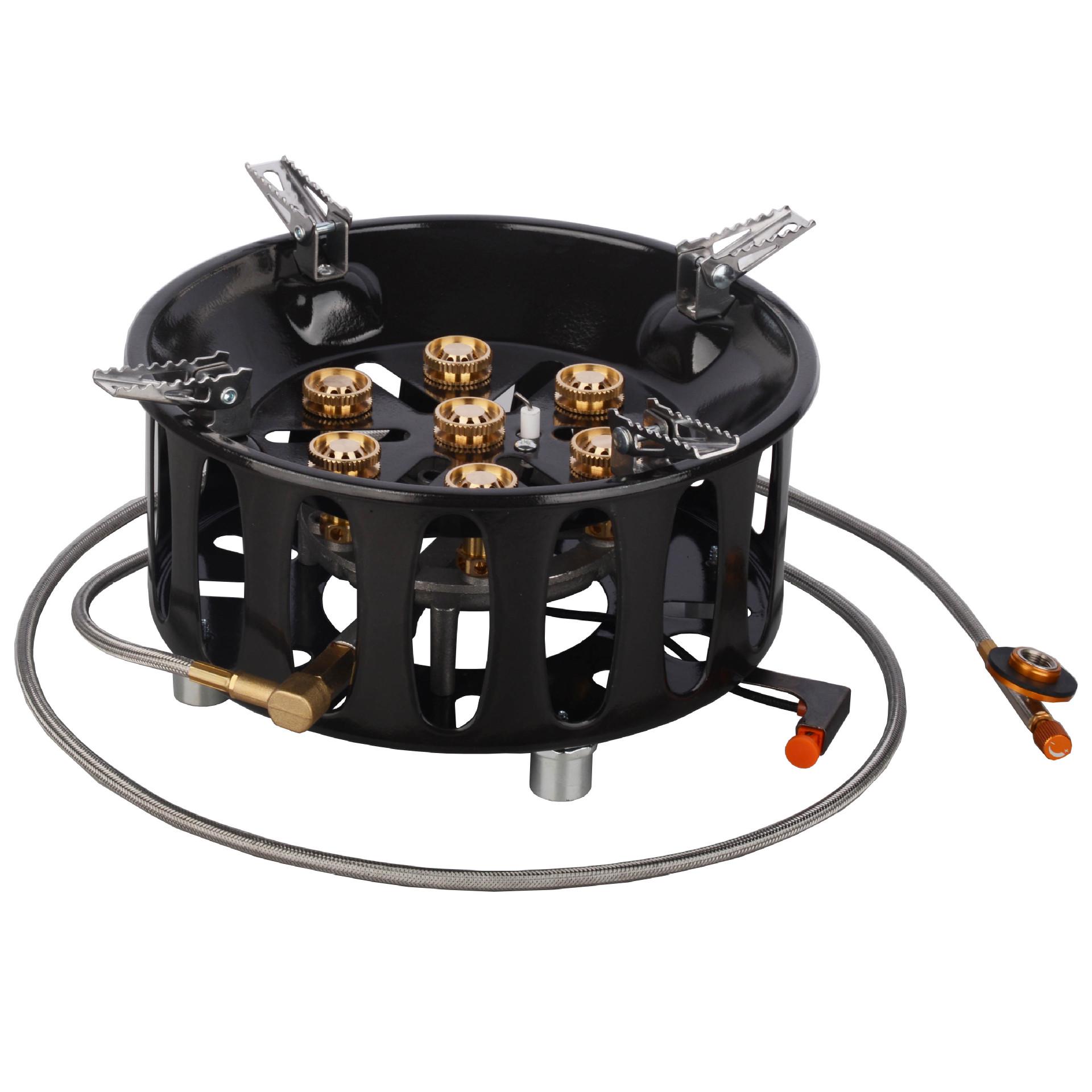 Portable Outdoor Seven-Star High-Fire Gas Camping Stove - Split-Type Cassette Design чёрный