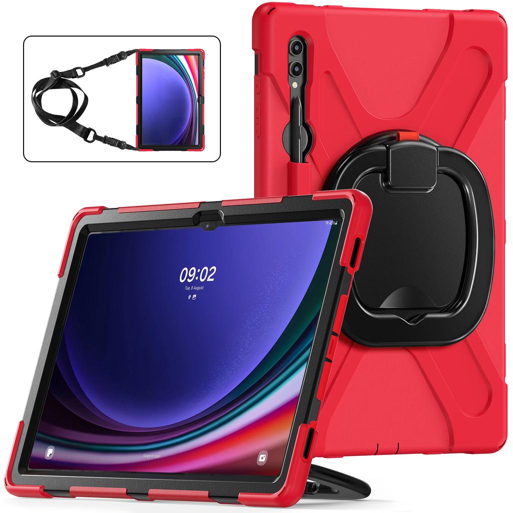 Heavy Duty Case for Galaxy Tab S10 S9 S8 Ultra 2024 2023 2022 14.6" SM-X920 X926B X910 X916B X900 X906B 360 Rotating Stand Cover