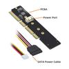 Cablecc NGFF NVMe AHCI SSD to 16X 8X 4X Low Profile SSD with Power 3cm 110mm x 1U Server Mount M.2 M-key PCI-E 3.0 Adapter, Height, 80mm,