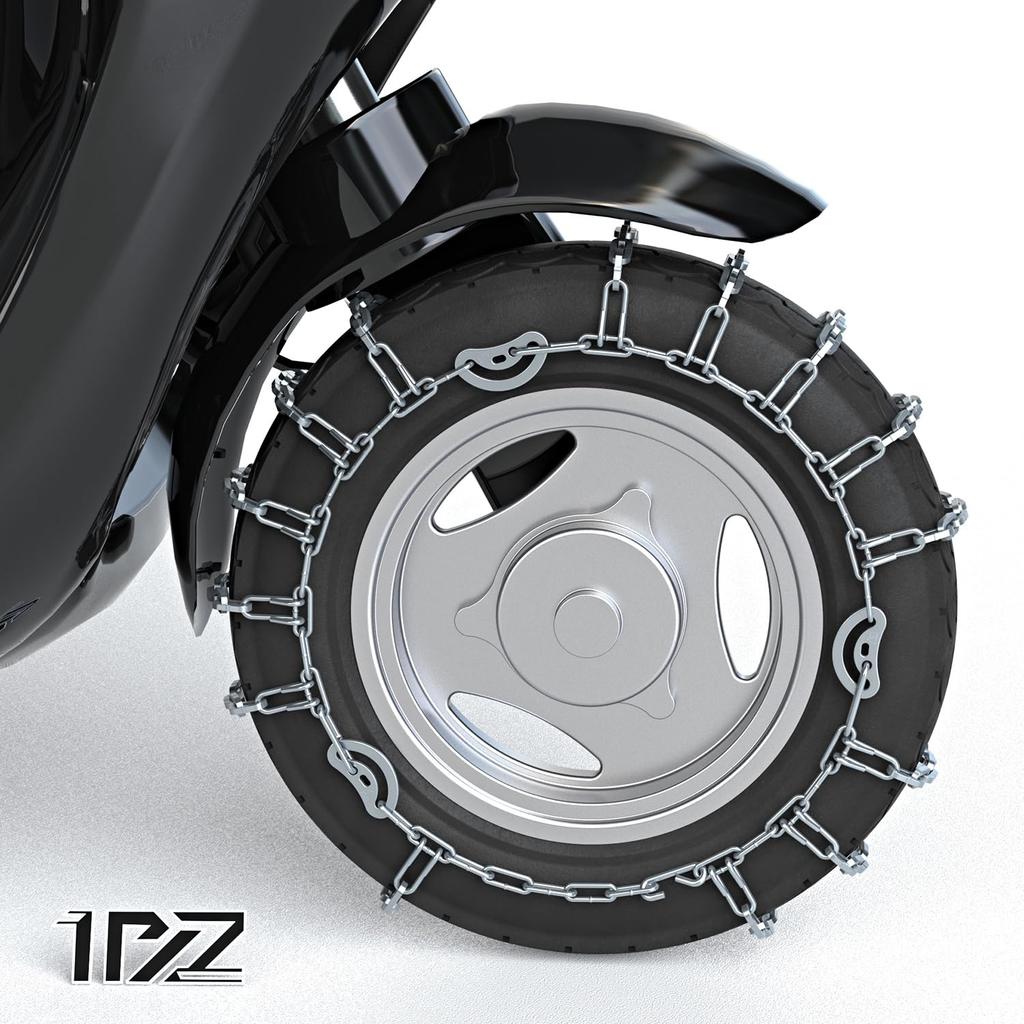 1PZ JP9-SC6 14 Tier 3.00-10 Snow Chain Tire Chain High Density Motorcycle Motorcycle High Grip Anti-Slip Snow Road Sand