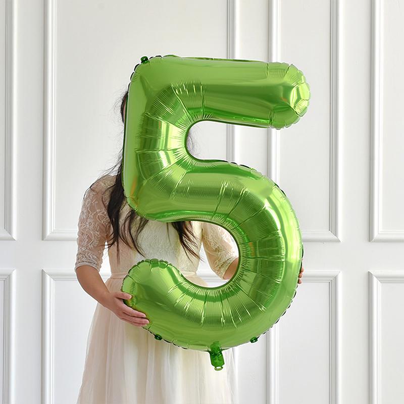 Fruit Green Number Balloon Foil Balloon Party Dress Up Wedding Decoration Birthday Balloon Party Balloons
