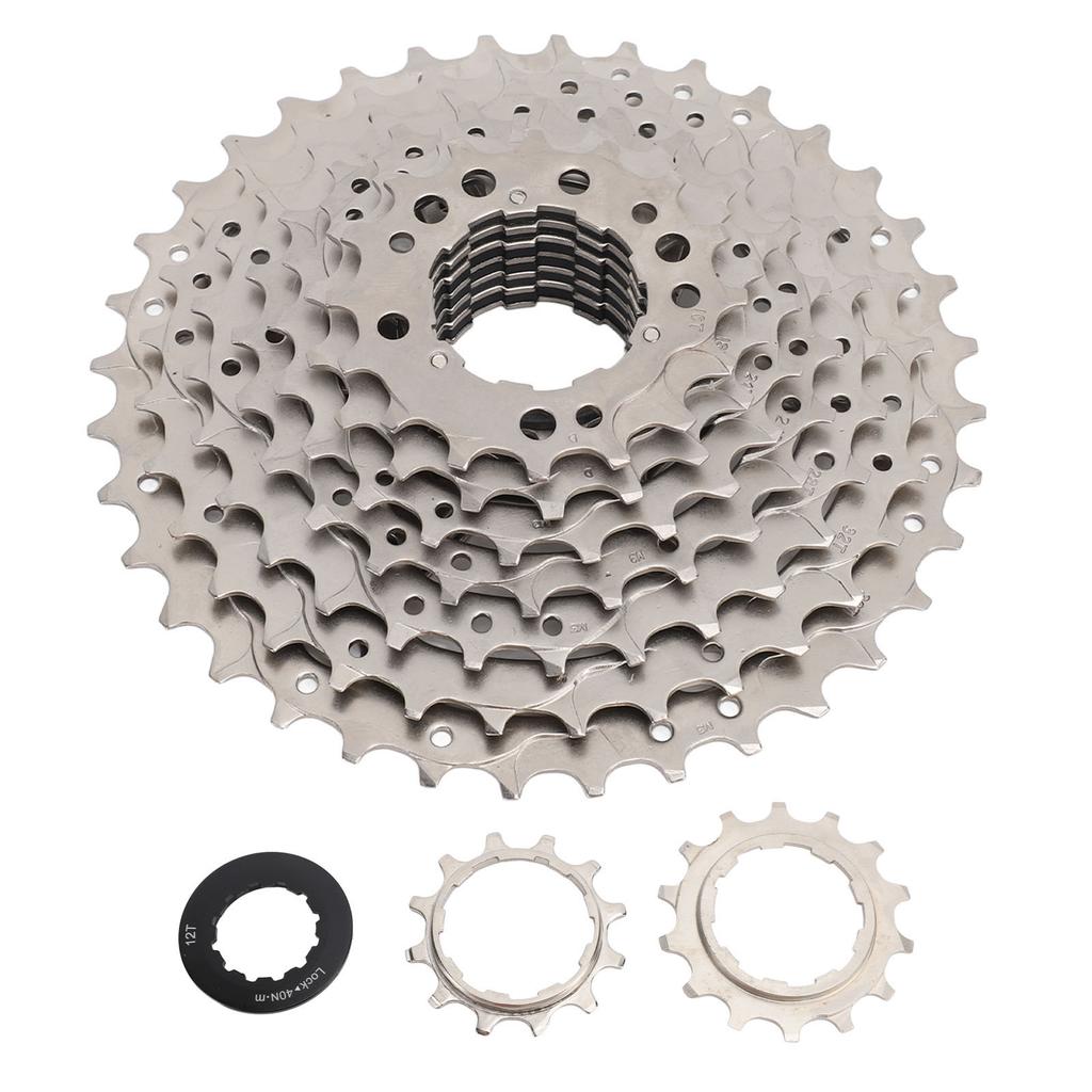 9 Speed 12‑36T Freewheel 9 Speed Cassette Aluminum Alloy Bike Bicycle Freewheel for Electric Bike Moped