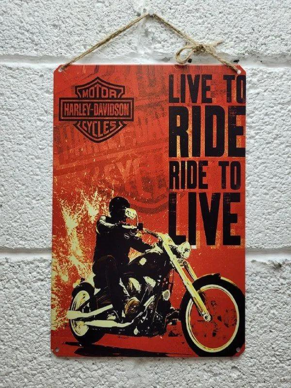 Metal Tin Sign Harley Davidson Motorcycle Poster Retro Wall Art Home Decor