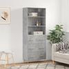 VidaXL Highboard Concrete Grey 69.5x34x180 Cm Engineered Wood 3189369