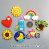 Magneti per Frigorifero Cartoni Animati Carini Arcobaleno Sole Adesivi Magnetici per Bacheca Lavagna Adesivi Magnetici Decorazioni per la Casa Kawaii