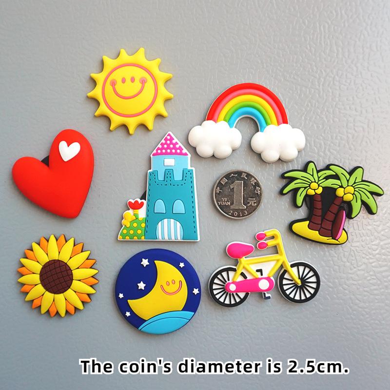 Magneti per Frigorifero Cartoni Animati Carini Arcobaleno Sole Adesivi Magnetici per Bacheca Lavagna Adesivi Magnetici Decorazioni per la Casa Kawaii