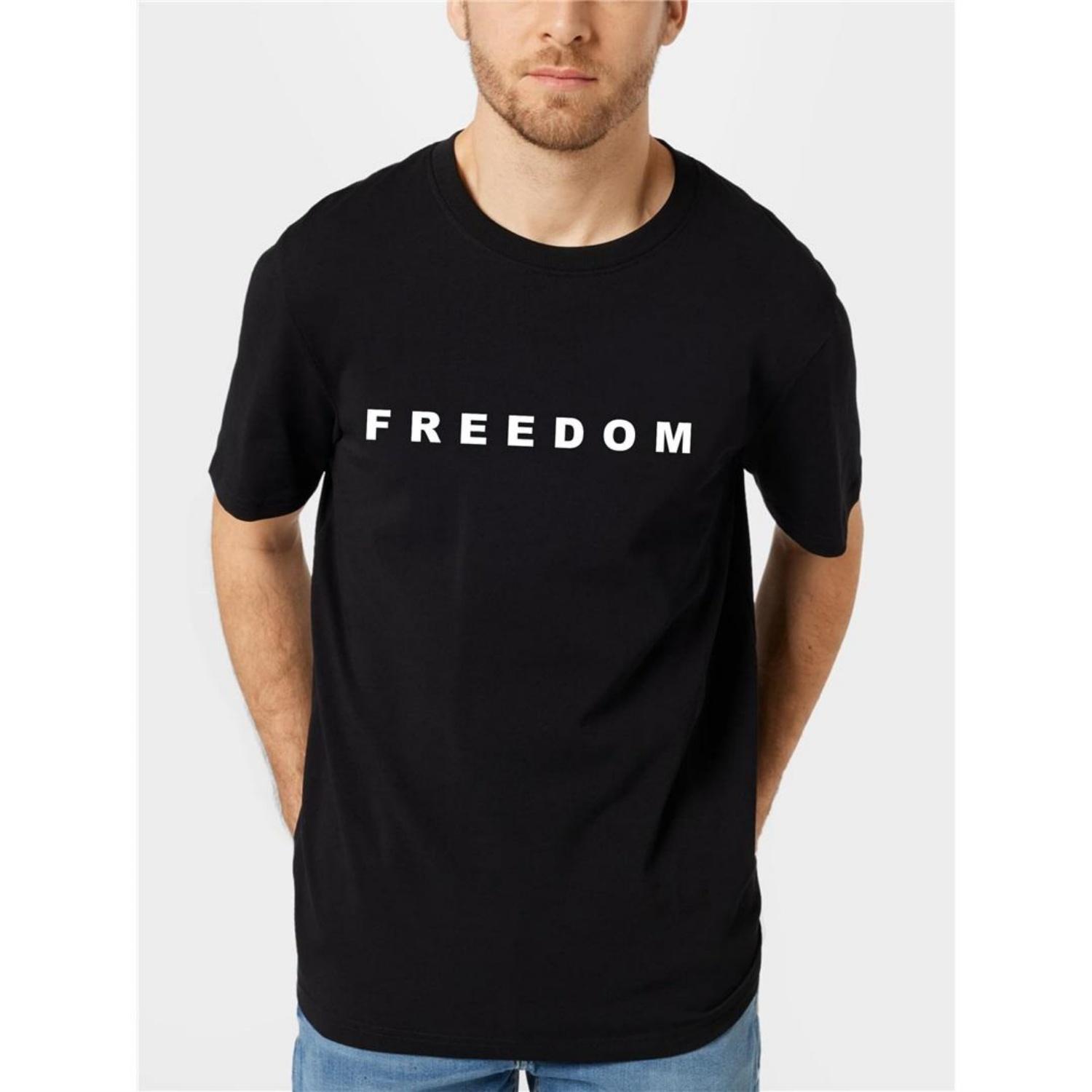 

Футболка Charlie Kirk Freedom Футболка Свобода Унисекс Мерч Charlie Kirk С круглым вырезом Оверсайз Y2k С коротким рукавом Принт с буквами Графический Уличная одежда Футболки S чёрный