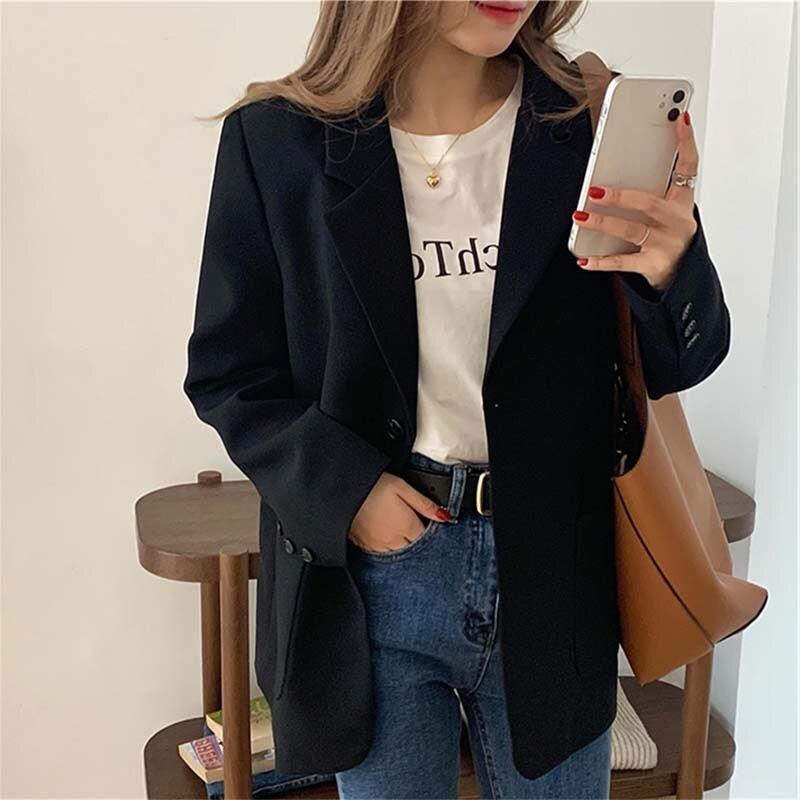 Vår Høst Koreansk versjon Design Loose Sense Minority Senior Hong Women Style Leisure Street