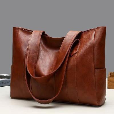 Bolsa Tote e de Ombro Feminina Grande Versátil Estilo Coreano Outono 2024