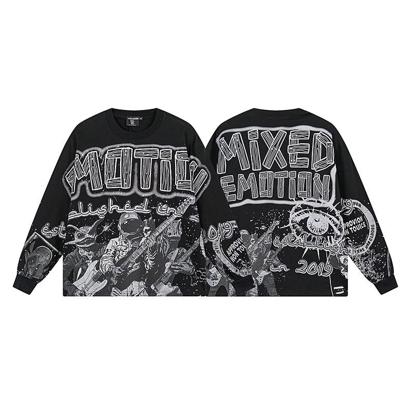 Unisex Rhinestone Zipper Hooded Cardigan & Sweatpants Set with Letter Print.