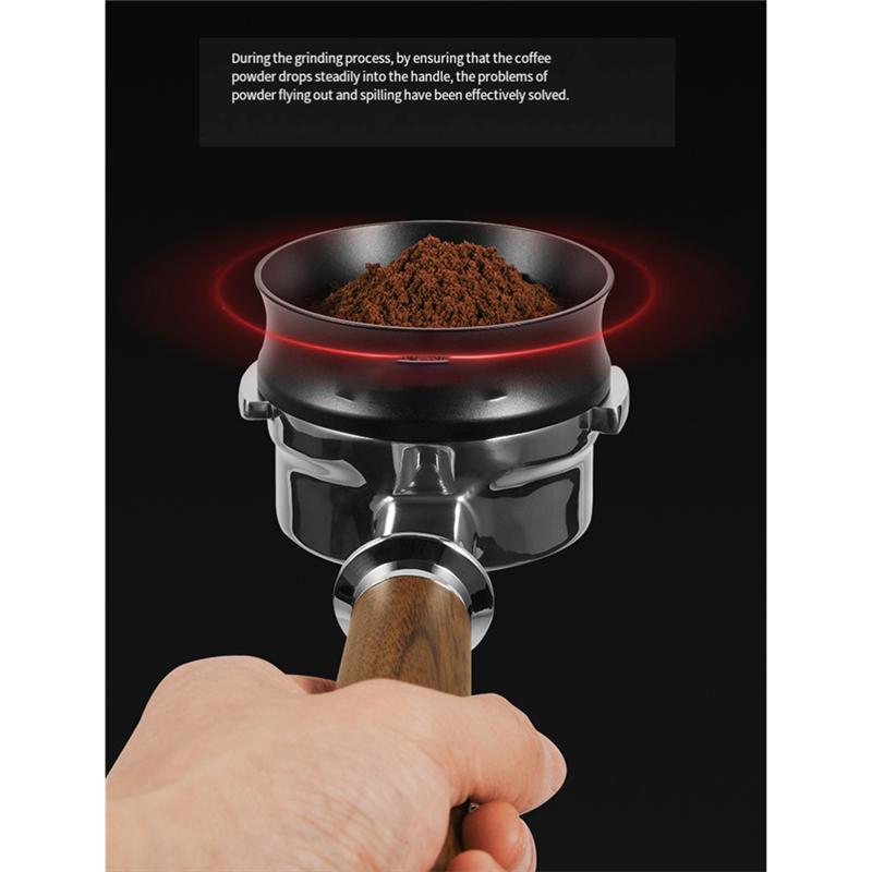 

ABNO-Prevents Waste For Espresso Machines Coffee Dosing Ring Y1QB Funnel Design For Enhanced Brewing Efficiency чорний