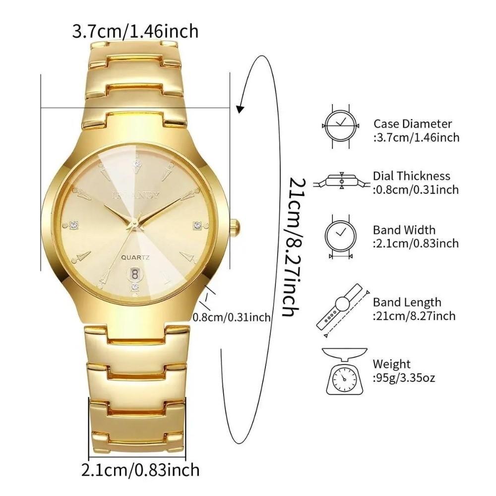 Kalenderfunctie Dameshorloge Verstelbare Band Polshorloges Casual Kwarts Horloge Koppel