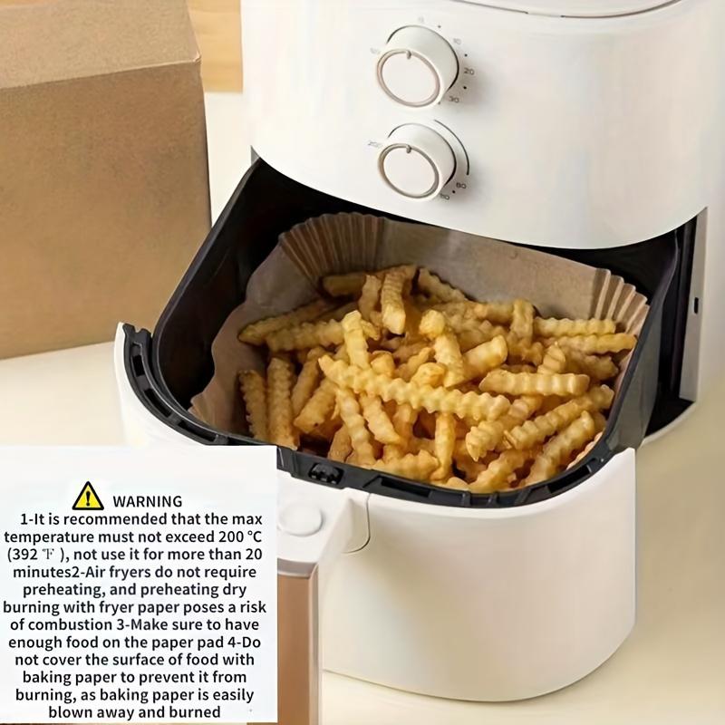 Thick Disposable Air Fryer Paper Liners, Oil-Proof Baking Sheets, Food Grade High-Temperature Mats