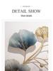 Elegant Ginkgo Leaf Chinese Style Silent Wall Clock for Living and Dining Rooms